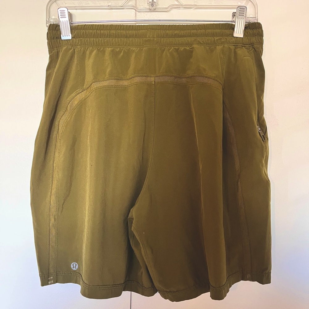 Lululemon pace breaker 7 inch small olive green